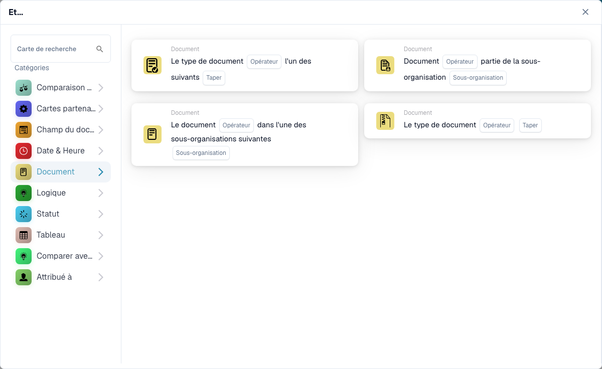 Workflow Builder card category