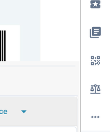 L'icône code-barres (QR code) dans la barre d'outils de validation