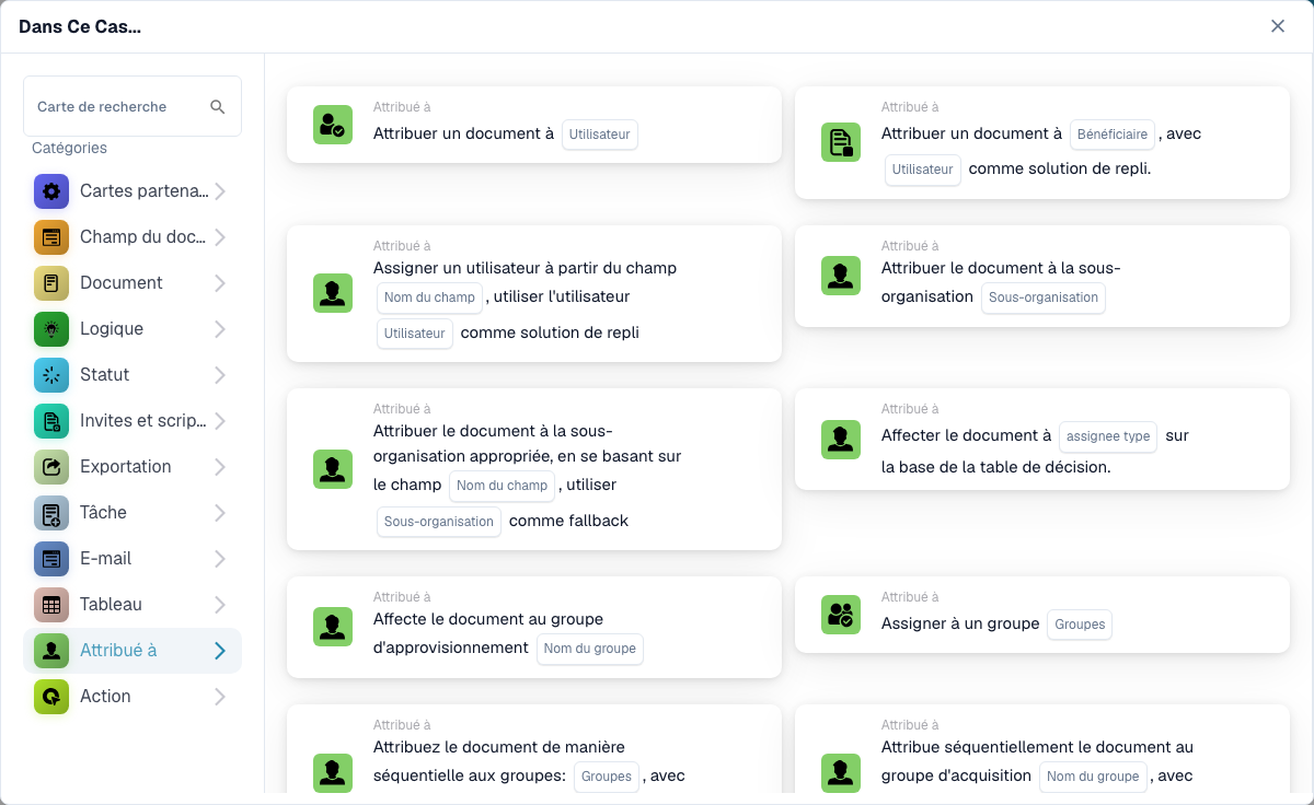 Workflow Builder card category