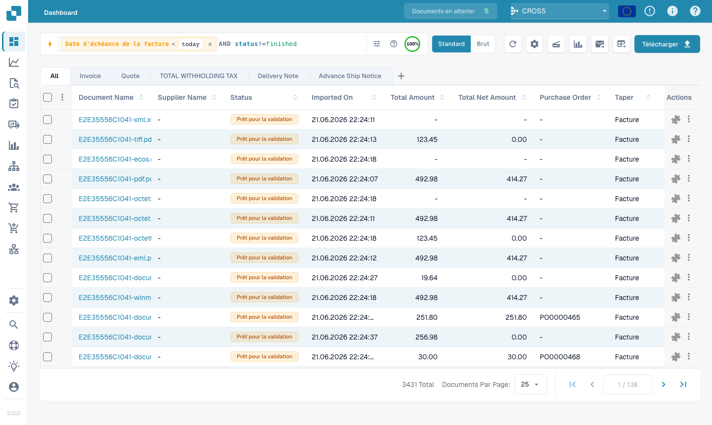 Résultat Quick Search pour overdue