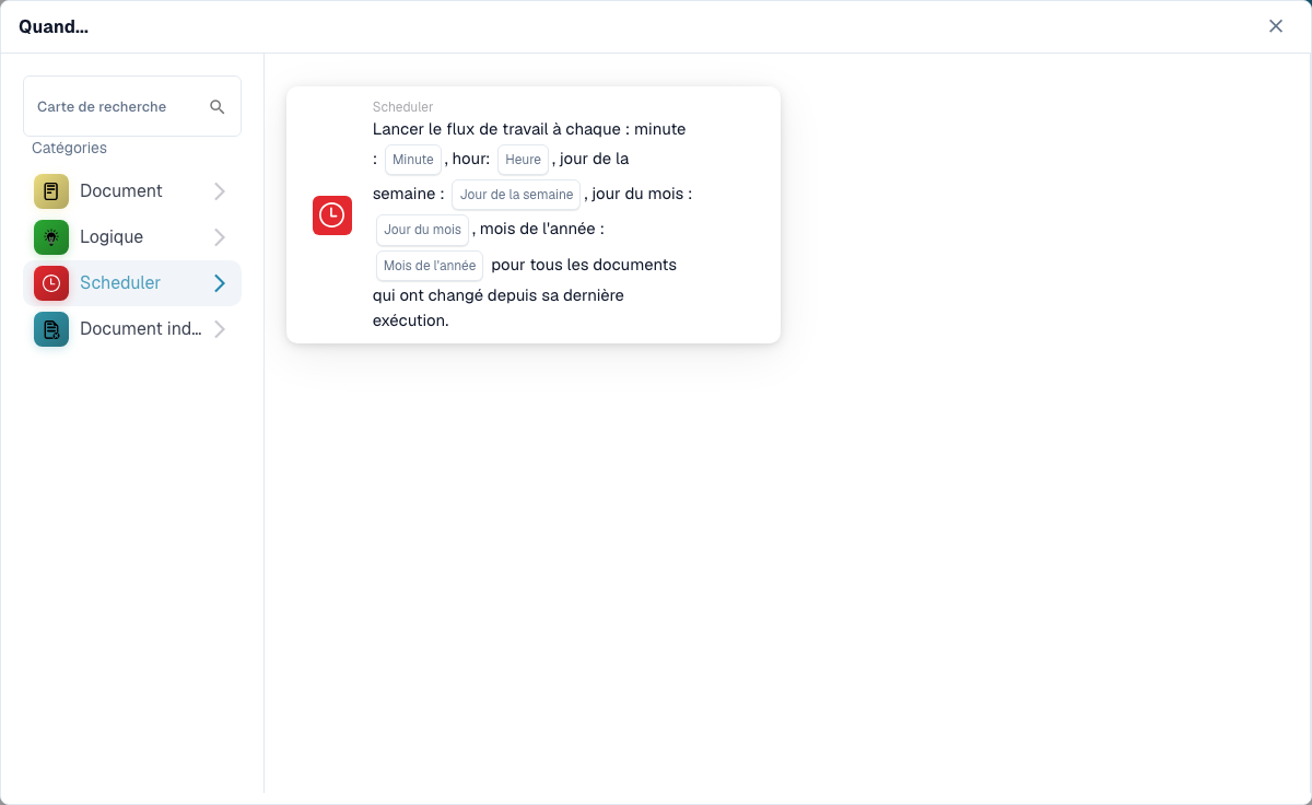 Workflow Builder card category