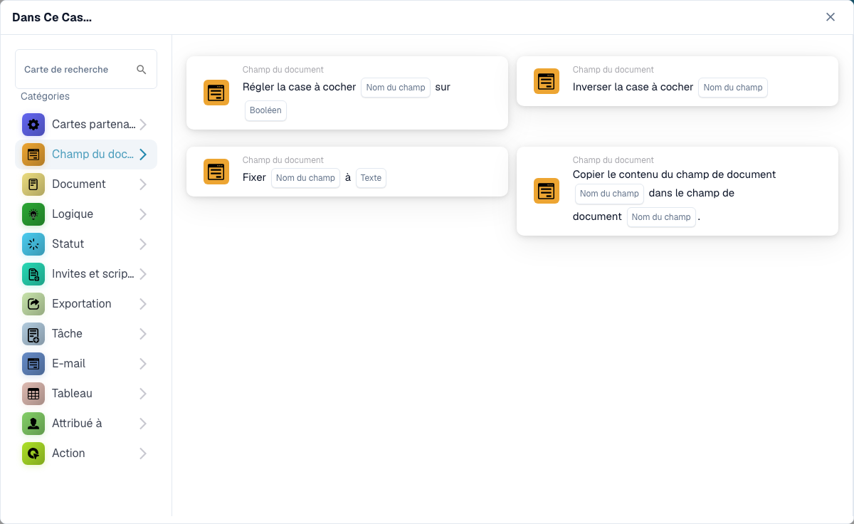 Workflow Builder card category
