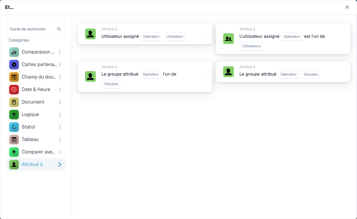 Workflow Builder card category