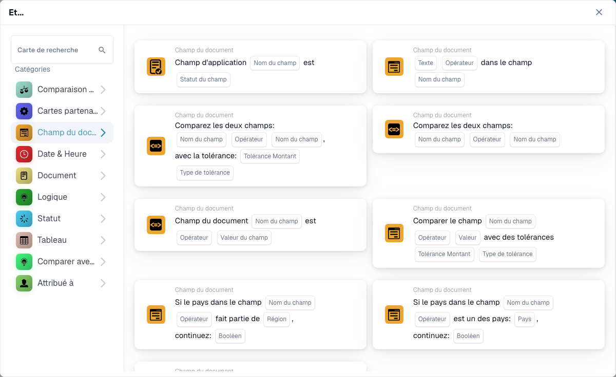 Workflow Builder card category