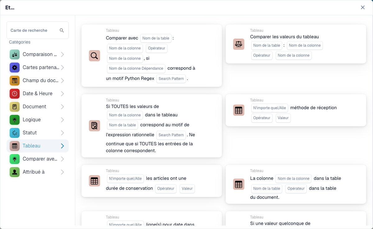 Workflow Builder card category