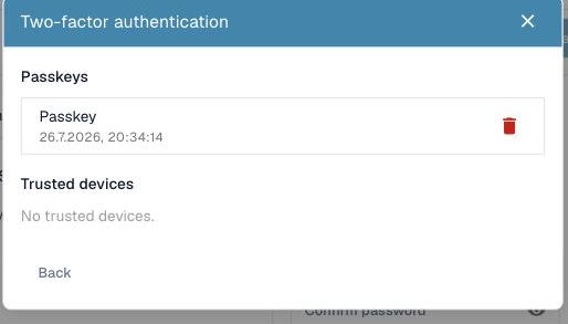 Gestion des clés d'accès enregistrées et des appareils de confiance
