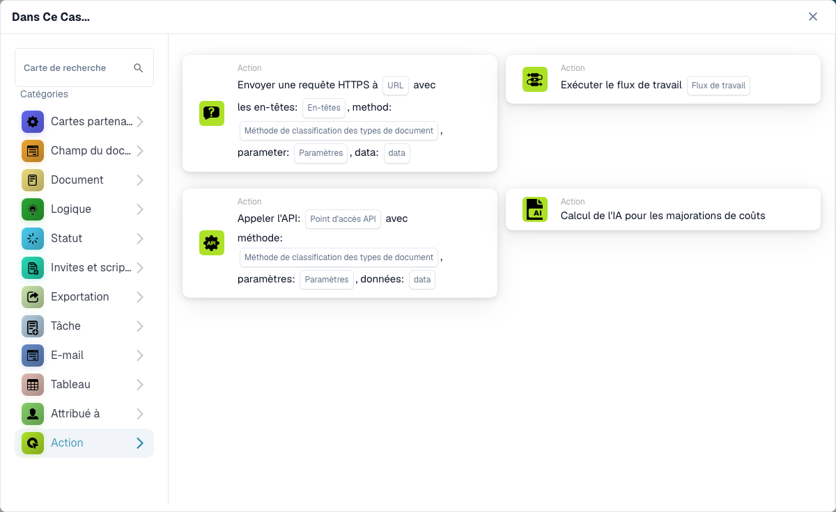 Workflow Builder card category