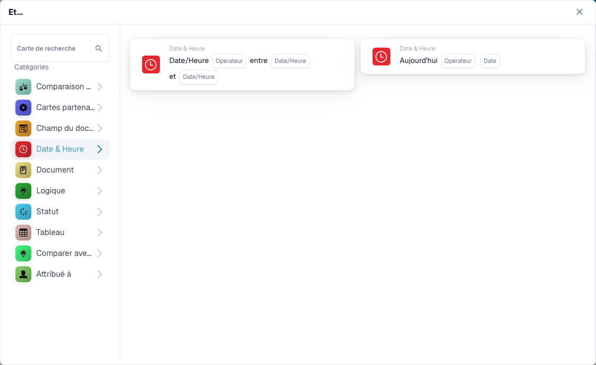 Workflow Builder card category